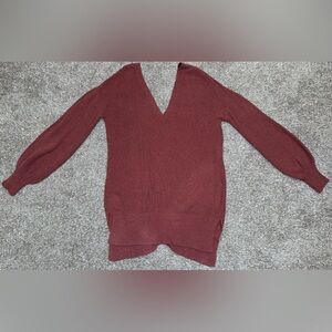Women’s double v-neck tunic sweater Sz M